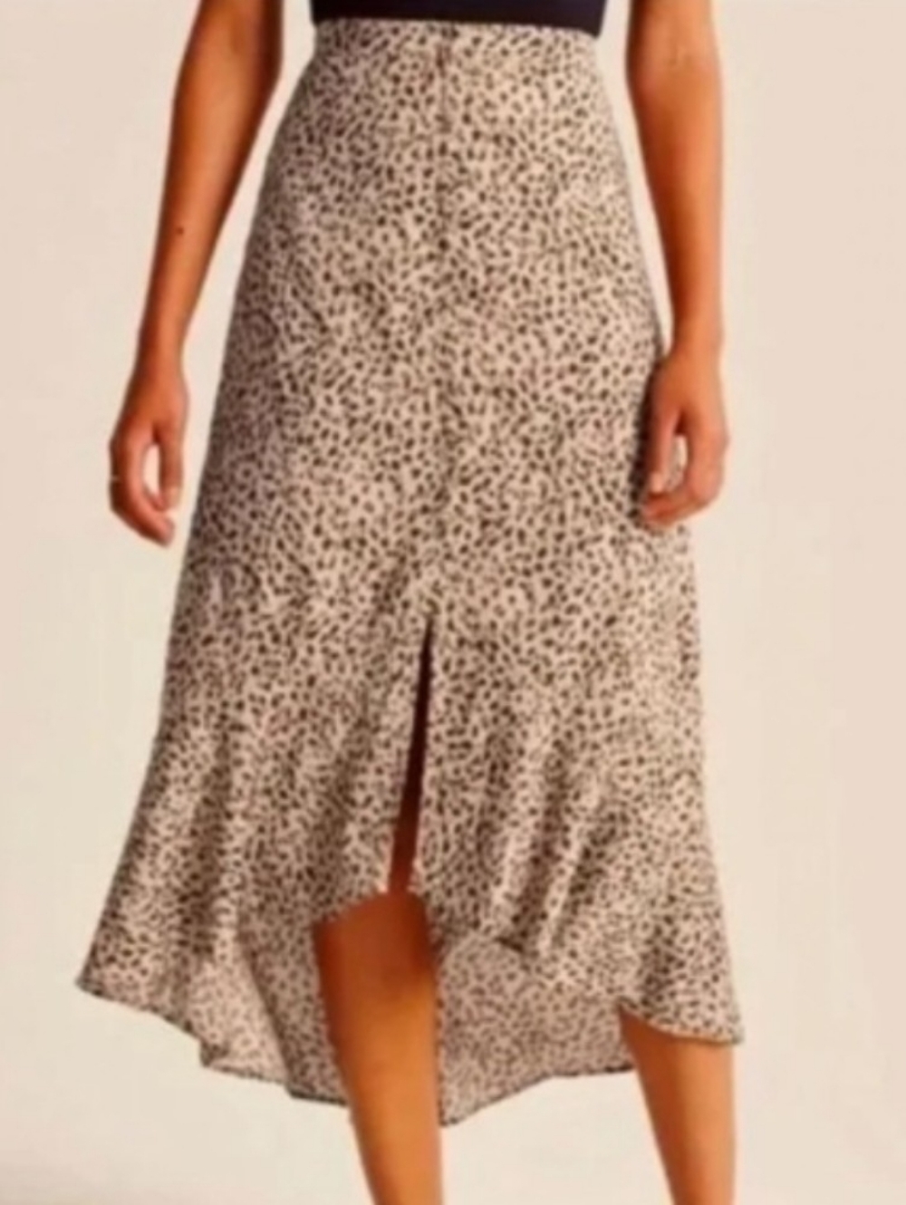 Abercrombie Pull-On Button Detail High-Low Flowy Skirt